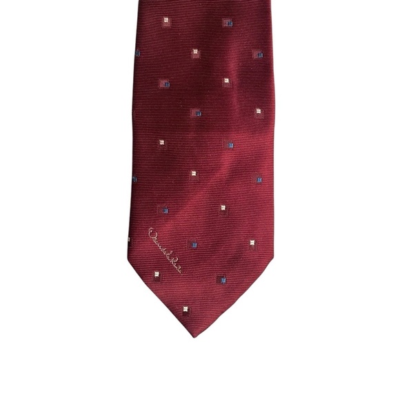 OSCAR DE LA RENTA Burgundy Silk Ties *Set of 2* - Picture 4 of 11